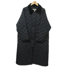 美品 Barbour バブアー BURGHLEY QUIL キルティングロングコート サイズ10 ブラック レディース 古着 中古 USED