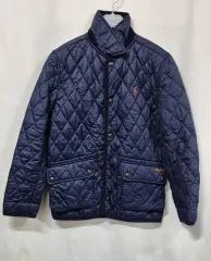 ポロ ラルフローレン キッズ ネイビー キルティング ジャケット M (10-12)