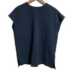 美品 24SS Theory luxe セオリーリュクス LIVE 2 SOREN ノースリーブブラウス サイズ40 ネイビー レディース 古着 中古 USED