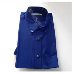 ✨新品未使用✨jun ashida✨ジュンアシダ　メンズ長袖シャツ　青　sizeLB