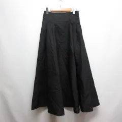 グレイル GRL ダイヤキルティング フレア スカート L 黒 ブラック ta082 バックゴム マキシ ロング