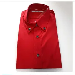 ✨新品未使用✨jun ashida✨ジュンアシダ　メンズ半袖シャツ　赤　sizeL