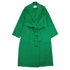 美品 22aw UNITED ARROWS ユナイテッドアローズ ロング ベルテッド カラー リバーテーラードコート 36 グリーン レディース 古着 中古 USED