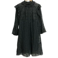 美品 ANNA SUI アナスイ 長袖 レースワンピース サイズ2 ブラック  