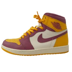 NIKE ナイキ 555088-706 AIR JORDAN 1 RETRO HIGH OG Brotherhood AJ1 エアジョーダン レトロ ブラザーフッド ハイカットスニーカー パープル系 イエロー系 28cm【中古】