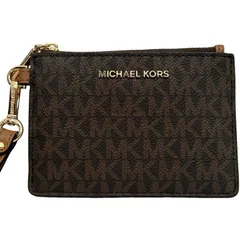 MICHAEL KORS マイケルコース JET SET SM Coin Purse ジェットセット コインパース 32F1GJ6P1B ブラウン PVCコーティングキャンバス コインケース カードケース ユニセックス 【中古】 22511K311