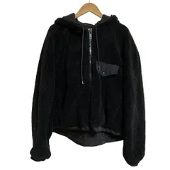 美品 ZARA ザラ リバーシブル ボアフリース ジャケット サイズL ブラック レディース 古着 中古 USED