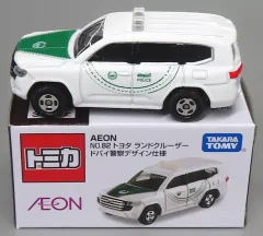 【中古】トミカ トヨタ ランドクルーザー ドバイ警察デザイン仕様(ホワイト×グリーン) 「トミカ No.82」 イオンオリジナル