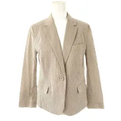 セオリー Theory 23SS Admiral Crepe J ジャケット テーラード ストライプ 2 ブラウン 白 /CX ■OS