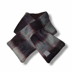 シャギータータンチェック×フリース　ティペットマフラー