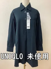 ユニクロ (UNIQLO) タグ付き未使用 フランネルロングシャツ ダークグリーン サイズM