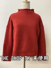 THE SHOP TK タグ付き未使用 鮮やかな赤のセーター サイズS
