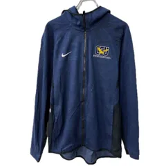 NIKE ロゴスウェット パーカー S ネイビー ナイキ フーディー ジップアップ プリント ラグラン カットソー トップス 春秋物 a711-6220