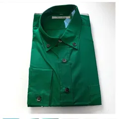 ✨新品未使用✨jun ashida✨ジュンアシダ　メンズ長袖シャツ　緑　sizeLB