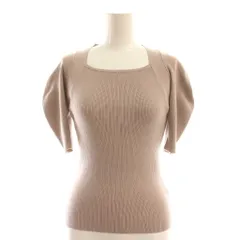 スナイデル SNIDEL Sustainaスクエアニットプルオーバー カットソー 五分袖 F ピンク /AT ■OS