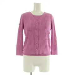 アプワイザーリッシェ Apuweiser-riche リブニットアンサンブル 七分袖カーディガン ノースリーブカットソー 2 ピンク /MY ■OS