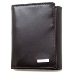 【新品 未使用】Calvin Klein カルバンクライン アウトレット サイフ 小物 メンズ 本革 レザー 折りたたみ財布 小銭入れなし 三つ折り財布 BOX付 31CK110006 200