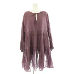 ジャーナルスタンダード レリューム JOURNAL STANDARD relume 21SS コットンボイル クリンクル ティアード2WAYブラウス 長袖 チュニック インド製 F パープル /MY ■OS