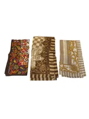 Z1597 ハンカチ3枚セット FENDI フェンディ YVES SAINT LAURENT イヴサンローラン まとめ売り