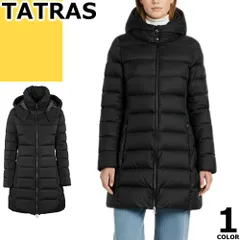 タトラス TATRAS ポリテアマ POLITEAMA ダウン ダウンジャケット ダウンコート アウター レディース 2025年秋冬新作 フード付き きれいめ 軽量 防寒 撥水 ブランド ロング丈 ミドル丈 黒 ブラック LJXA0005013588
