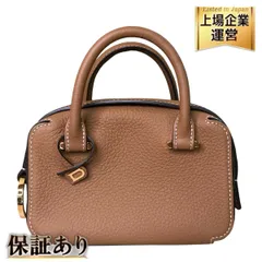 デルヴォー DELVAUX クールボックス ミニ ショルダーバッグ ブラウン 箱 レディース レザー 中古 T10427575