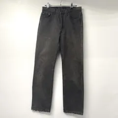 【中古】90s LEVIS 501 先染めブラックデニム 刻印522 W29 L30 パンツ リーバイス[17]