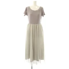 プロポーション ボディドレッシング PROPORTION BODY DRESSING 2Wayチュールドッキングワンピース ニット ドット M グレー /CX ■OS