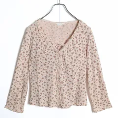 ピンクハウス★二点セット カーディガン&半袖カットソー サイズM ピンク系 ローズ柄 z16319