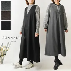＊【新品】【新品】【SUN VALLEY サンバレー】ウール ライク 前後 2way ジャンパー スカート / ワンピース (sk8047252)レディース 秋 冬 Aライン フレア ナチュラル 服 おしゃれ ナチュランド 人気 30代 40代 50代 60代