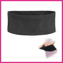 ブラック_M [サムコス] ランニ ングポーチ ランニングベルト 揺れない ランニング ウ エストポーチ超軽量コンパクト 大容量 伸縮 収納可能 ベルト ジョギング アウトドア 旅行用 ウエストバッグ (黒, M)