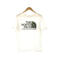 ザノースフェイス THE NORTH FACE カモフラ ロゴ 半袖 Tシャツ カットソー XL 白 カーキ NT31622 /CX ■OS