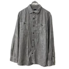 Gap 長袖 無地シャツ L グレー ギャップ 無地 コーデュロイ 胸ポケット 長袖シャツ トップス 春物 a711-6302