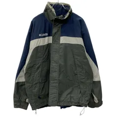 Columbia マウンテンパーカー L ネイビー マルチカラー コロンビア ジップアップ アウトドア 刺繍ロゴ 裏起毛 アウター 冬物 a711-6317