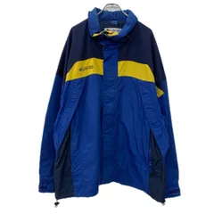 Columbia マウンテンパーカー XXL ブルー マルチカラー コロンビア ジップアップ アウトドア 刺繍ワンポイント アウター 冬物 a711-6318