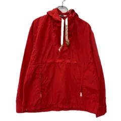 60～70s Woolrich アノラックパーカー M レッド ウールリッチ ハーフジップ プルオーバー スポーティー ナイロンジャケット 春物 a711-6329