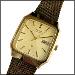 ◆SEIKO◆セイコー クオーツ 5933-5080 スクエア ゴールドカラー メンズ腕時計 中古