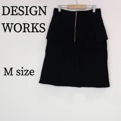 DESIGNWORKS デザインワークス タイトスカート スカート ミニスカート ミニスカ ジッパー付き 黒 Mのサムネイル