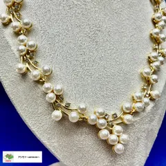 ☆パールネックレス ゴージャス 結婚式 ドレス 普段使い 片耳ピアス付 イミテーションパール 44cm フォーマル ギフト//P-46