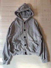 ト2511-④-5399 エプノック　epnok  ダブルポケットマーブルボタンフーディ　グレー　M