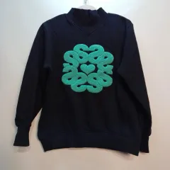 ブラック ハート エンボス 刺繍 スウェット 90 95サイズ 春 秋 511389