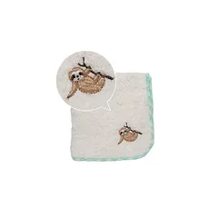 【BESTEVER】日本製無撚糸ミニ タオルハンカチ Made in Japan Mini Towel ナマケモノ Sloth 54042