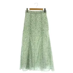 アルページュストーリー Arpege story 花柄スカート ロング フレア ギャザー 1 グリーン /MY ■OS