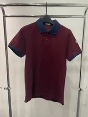 モンクレール ロゴワッペン ポロシャツ サイズS レッド マリアポロマニカ メンズ 半袖 春夏 D25063667