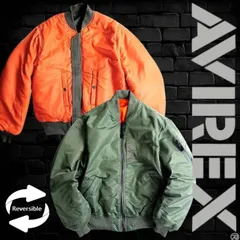 AVIREX アヴィレックス THERMOLITE BIG MA-1 エコダウン リバーシブル 中綿 ブルゾン パデッドブルゾン 783-2252028 定2.6万 セージ ▲052▼40322m04