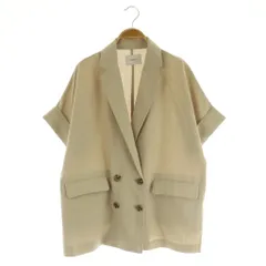 ディスコート Discoat 24SS テックリネンフレンチシャツジャケット 半袖 ダブル F ベージュ /MY ■OS