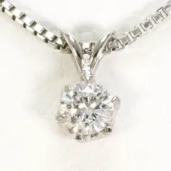 PT900/プラチナ ネックレス ダイヤモンド 0.107ct 総重量約2.6g 約39cm