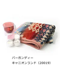 PENDLETON バスキャンドル＆タオルセット Burgundyキャニオンランド ヴィンテージロゴ ハーディング柄 ギフトにも◎のサムネイル