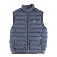 POLO RALPH LAUREN (ポロラルフローレン) フロントロゴ ナイロン ダウンベスト ブラック 710616252002