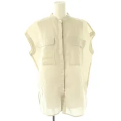 イエナ IENA 24SS ヘンプ ノースリーブシャツ ブラウス バンドカラー 前開き ベージュ /CX ■OS ■SH