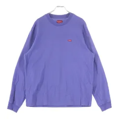 SUPREME (シュプリーム) Small Box Logo L/S Tee スモールボックスロゴ クルーネック 長袖Tシャツ パープル